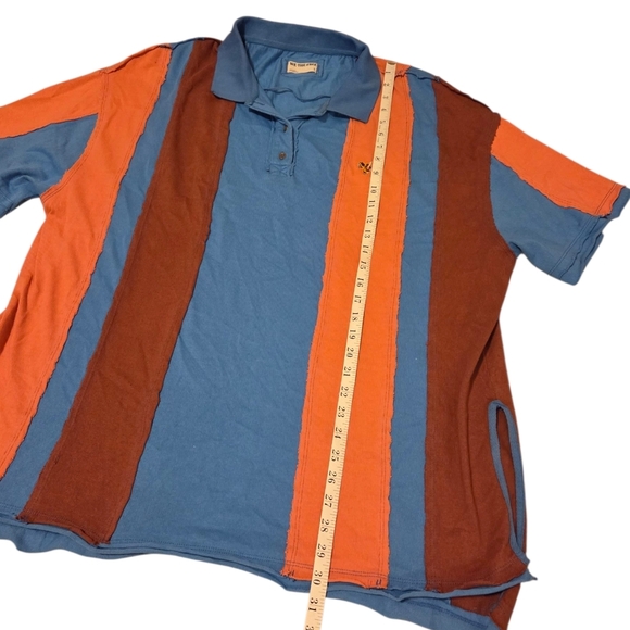 We The Free Too Cool For School Polo Shirt Oversized Blue Jay Color Block Large - Picture 8 of 12